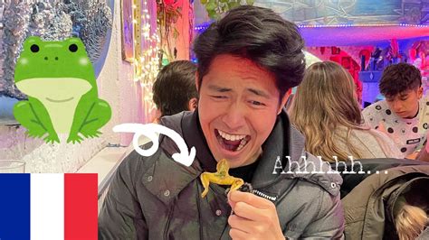 Japanese guy tries FROG LEGS for the first time in Paris