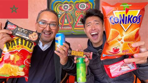 Japanese guy tries Moroccan Snacks for the first time with a Local Moroccan Man