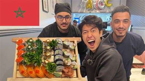 Japanese guy reacts to the BEST SUSHI in Casablanca Morocco